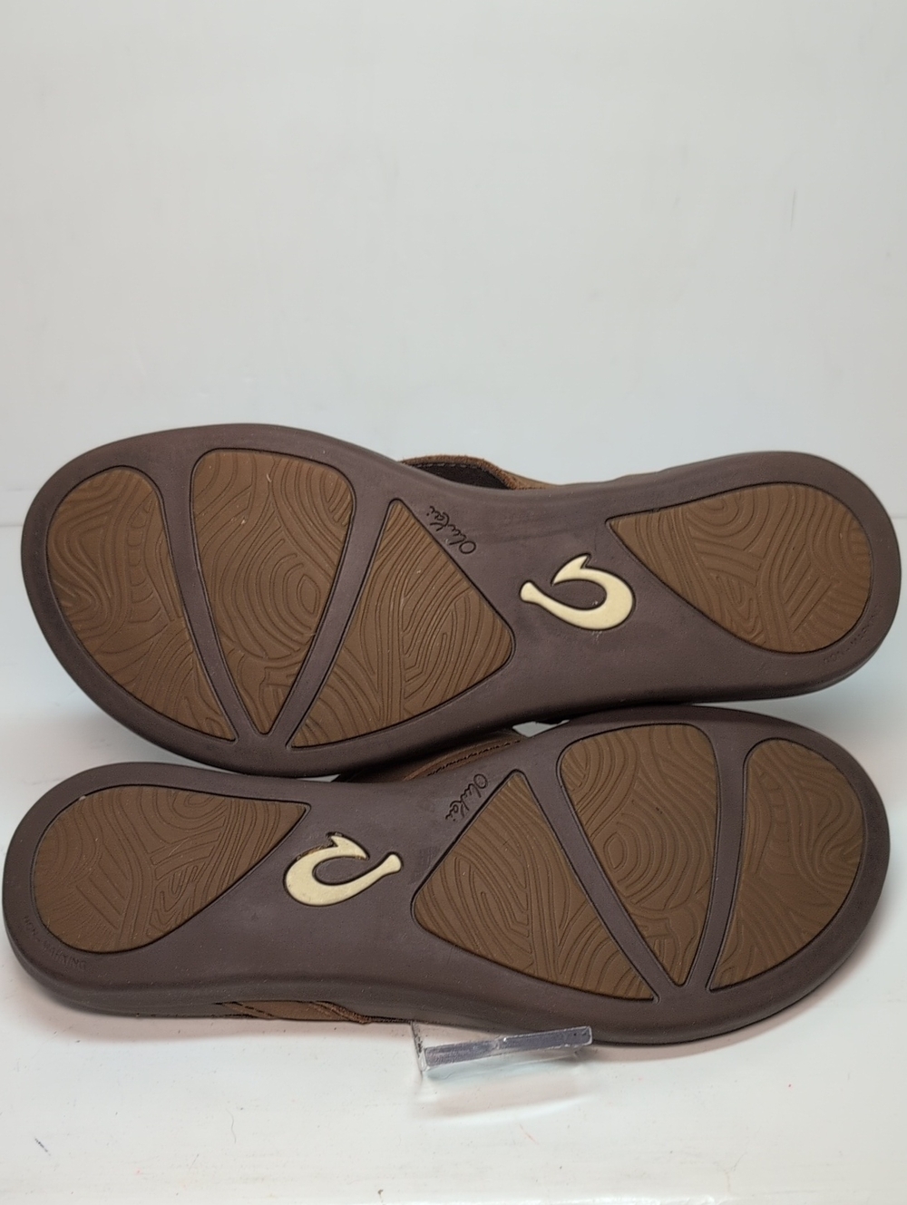 Olukai Aukai beach flip flop brown leather sandal women's size 7 EU 37 - Picture 9 of 14